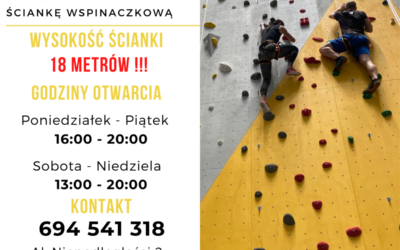 Godziny otwarcia ścianki wspinaczkowej