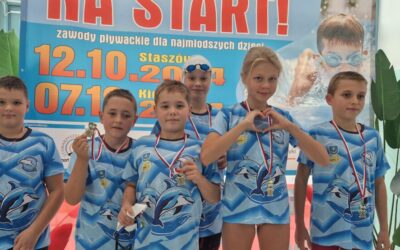 8 medali UKS Delfin Tarnobrzeg w&nbsp;zawodach „Mali Mistrzowie na&nbsp;start”