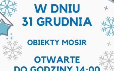 Obiekty MOSiR w&nbsp;okresie noworocznym