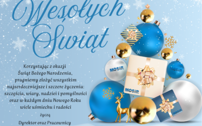 Wesołych Świąt życzy MOSiR Tarnobrzeg