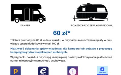 Opłata wjazdowa dla kamperów i pojazdów z przyczepą kempingową